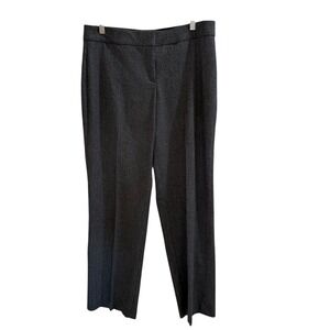 JM Collection Petite Grey Textured Straight Leg‎ Career Pants Size 12P